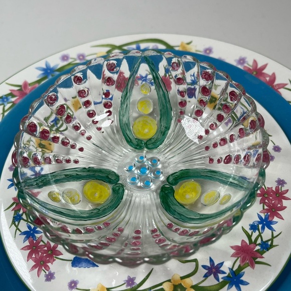 10 inch,  pastel, floral, garden glass Art flower - Picture 3 of 6